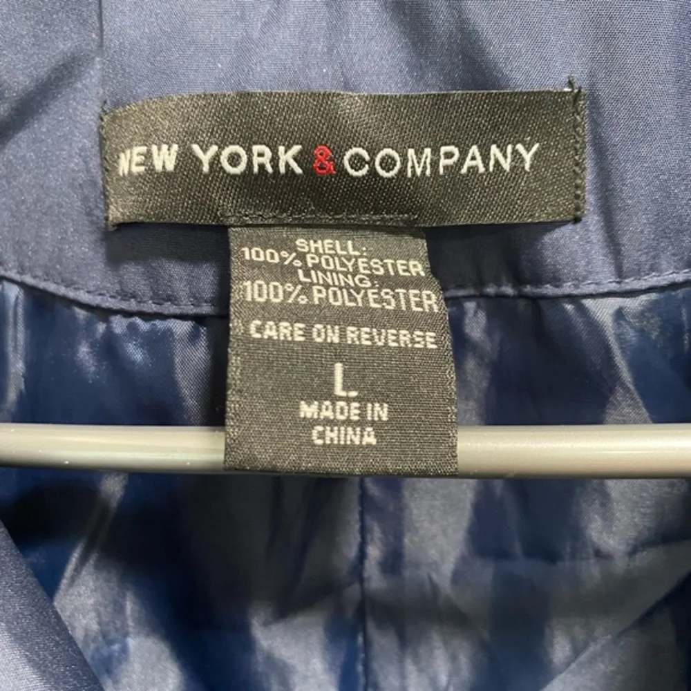 NY & Company Blue Coat Size‎ Large EUC minus wrinkles